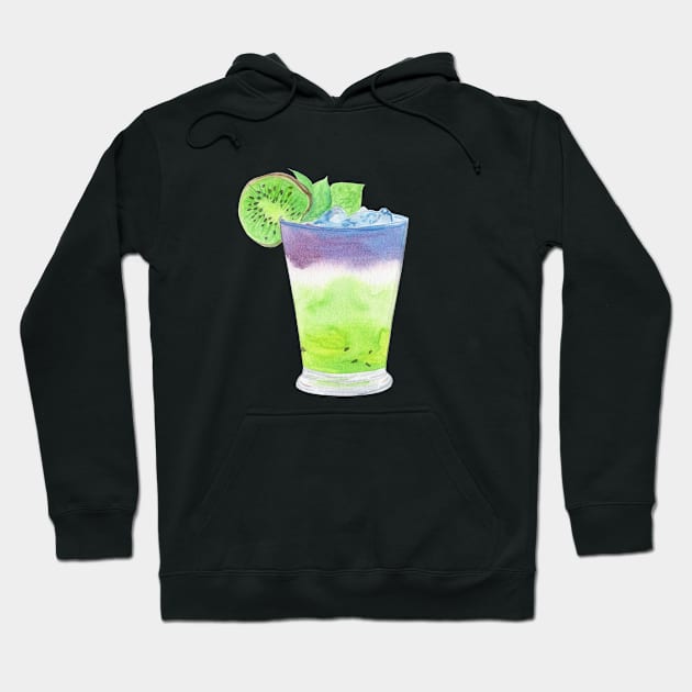 Fresh kiwi cocktail Hoodie by DreamLoudArt